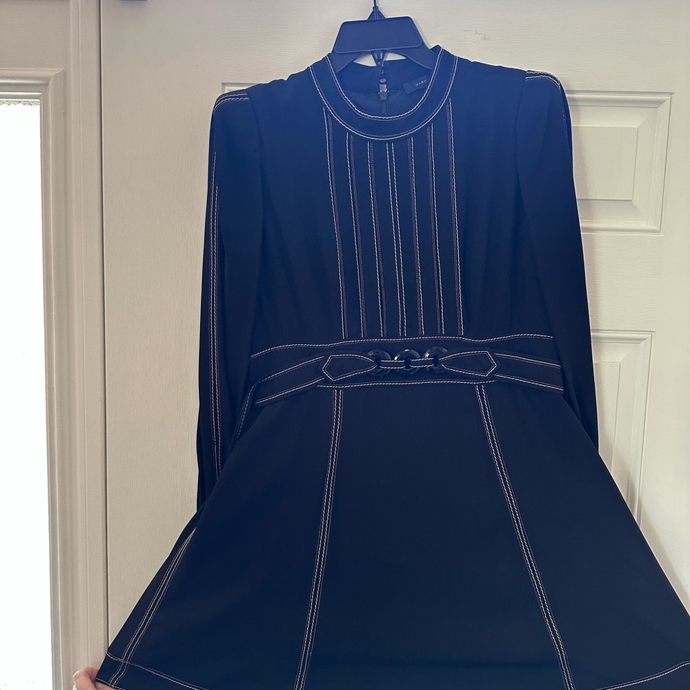 Marc Jacob Elegant Black Dress with beige Stitching size 44